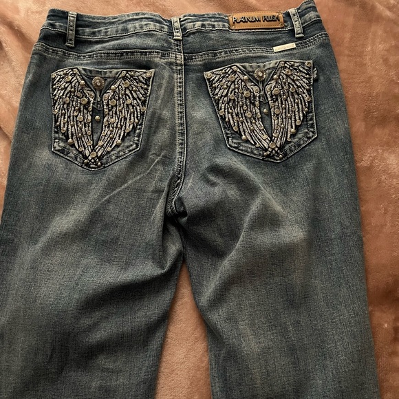 Dolls Kill Denim - rhinestone denim jeans